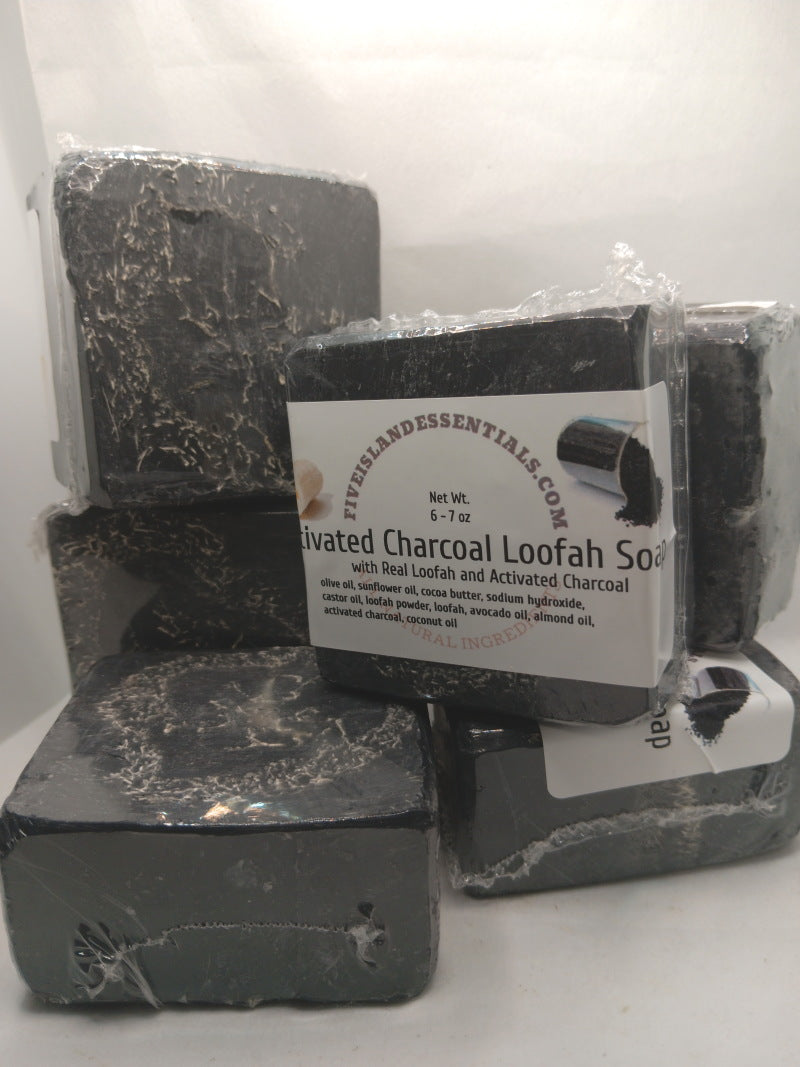 Activated Charcoal Loofah Soap