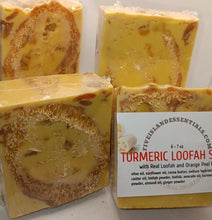 Load image into Gallery viewer, Turmeric Large Loofah Soap
